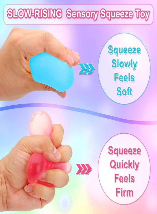 Siwarm 4 Pack Stress Cube Sensory Fidget Toys for Anxiety Stress Relief, Slow Rising Fidget Cube Squeeze Toys, Squishy Cube Filled with Thick Substance, Ice Cube Stress Balls for Adults Kids - Image 3